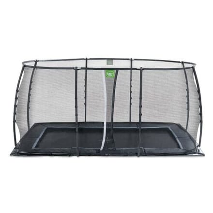 EXIT Dynamic Trampoline 244x427cm - met Veiligheidsnet - Groundlevel - groundlevel Trampoline - Rechthoekig - Voor Kinderen - Zwart