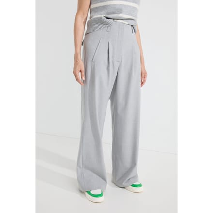 Josephine & Co Desiree Pants Light Grey Melange Maat: 42 | Pantalons Outlet | Dames | Grijs