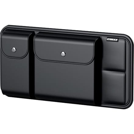Auto Zonneklep Organizer Multifunctionele Zonnebrilhouder Leer Interieuraccessoires voor Auto zwart