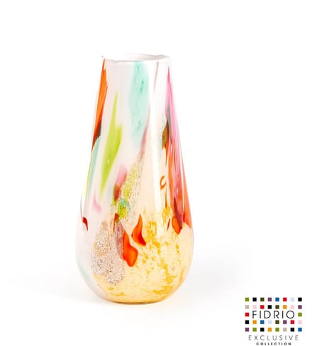 Fidrio - Mixed Colours vaas - Model Gloriosa - Hoogte 30 cm