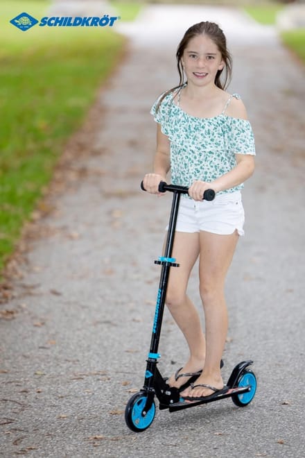 Schildkröt step City Scooter junior blauw 145mm aluminium.