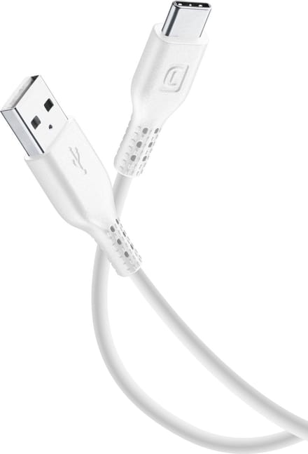 Cellular Line Usb kabel, usb-a naar usb-c 2m, wit