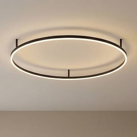 Ideal Lux LED plafondlamp Oracle Slim Ø 90 cm zwart 3.000K