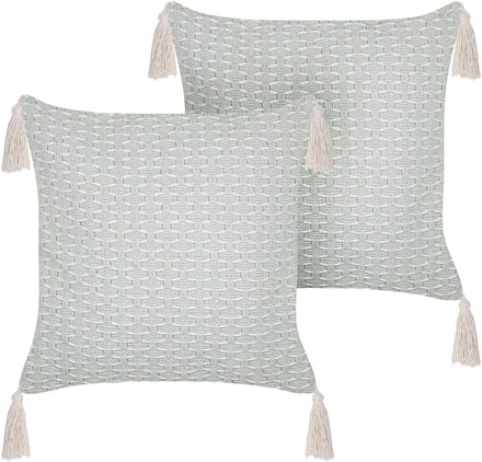 HAKONE - Set van 2 kussens - Mintgroen - 42 x 42 cm - Polyester