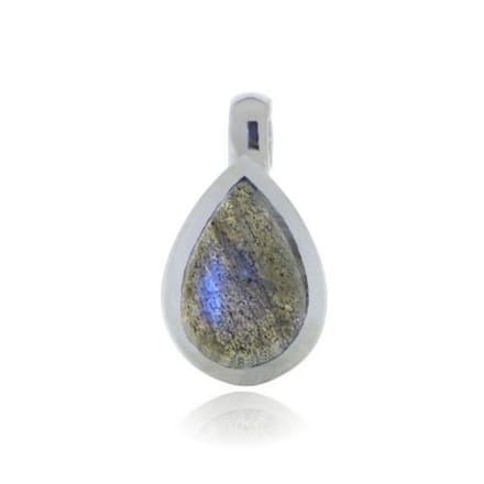 SilverGems Zilveren hanger met Labradoriet edelsteen