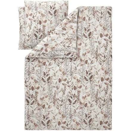 LIVARNO Polyester satijn dekbedovertrek 200 x 200 cm, 2-persoons (Bladeren)