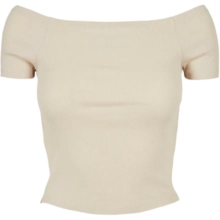 Urban Classics - Rib Off shoulder top - 5XL - Groen