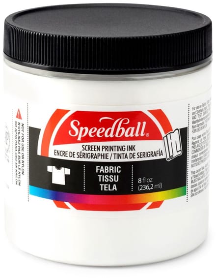 Fabric ink white screen printing -Speedball