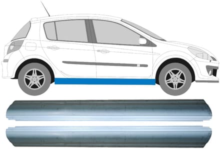 Reparatie dorpel voor Renault Clio III 2005-2014 / Links + Rechts / Set