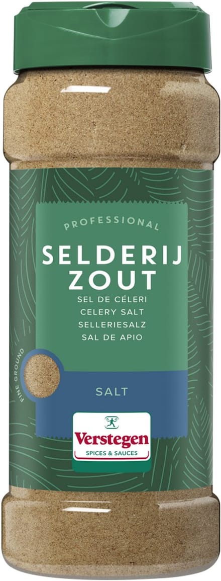 Verstegen - Selderijzout fijn - Pure - Strooibus medium - Peper & zout - 590g