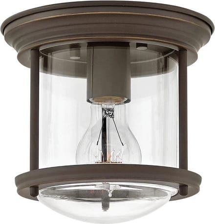 Hinkley LED Plafond Badkamerlamp Hadrian | 1X E27 Max 60W | IP44 | Dimbaar | Oil Rubbed Bronze