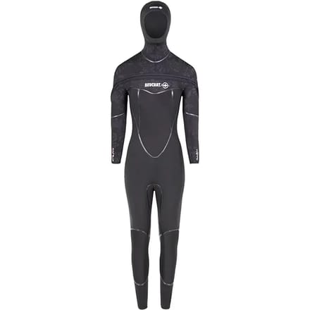 Dames wetsuit met voorrits Beuchat Med 8/7 mm