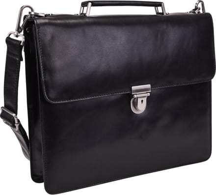 Leonhard Heyden Cambridge aktetas 1-vaks 13 inch - Zwart