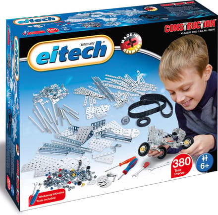Eitech® Uitbreidingsset – 380-delig – Metalen Constructieonderdelen voor Eigen Bouwprojecten – Compatibel met M4 Bouwsystemen – Vanaf 6 Jaar