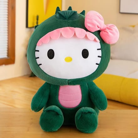 Nieuwe dinosaurus sleep kat pop schattig pluche speelgoed kinderpop krabmachine pop 35 cm (0.46kg) white