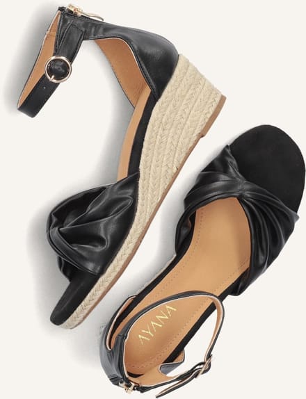 Omoda 0577-5 Espadrilles - Zomer Schoenen - Dames - Zwart - Maat 39