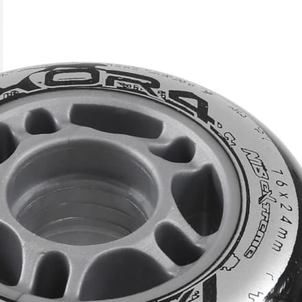 Nils Extreme PU Serie - Zwarte Skatingwielen - 76mm - 82A - Set van 4