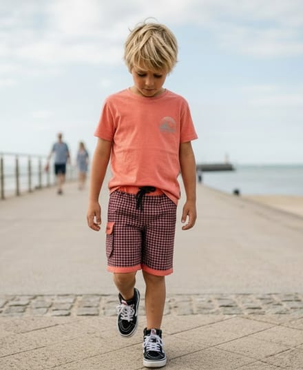 Ducksday - zwembroek - boardshort - short - jongen - UPF50+ - Houndstooth - 4 jaar - 98/104
