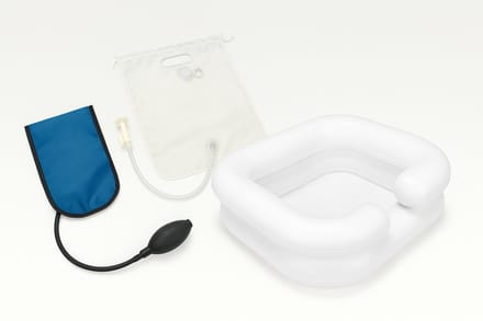 Sundo Wasbak opblaasbaar Douche met handpomp - Wit