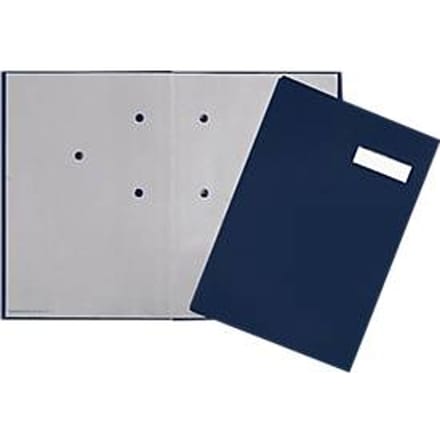 PAGNA vloeiboek, 20 waaiers, karton/linnen stoffering, blauw