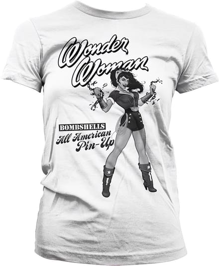 DC Comics Wonder Woman Dames Tshirt -M- All American Pin-Up Wit