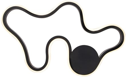 QAZQA plomp - Wandlamp - D 45 mm - Zwart