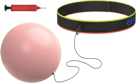 Reflexbal met Hoofdband - Boksbal Trainingsbal - Verbeteren Reactiesnelheid - Verstelbare Hoofdband - 70 g - Roze