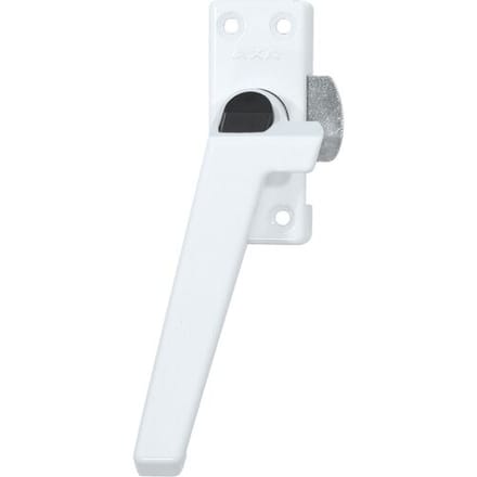 AXA Raamsluiting - 3308 - Raamkruk - Afsluitbaar met knop - Links naar buiten draaiend - Aluminium Wit