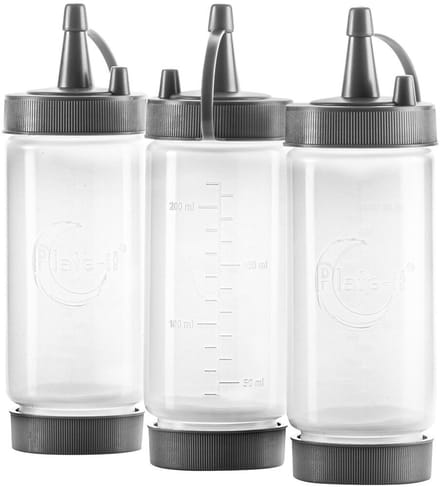 Plate-it Garneerflessen - 3-delige set - 220 ml