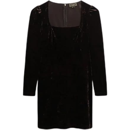 Superdry W8011984a Korte Jurk Met Lange Mouwen Bruin L Vrouw
