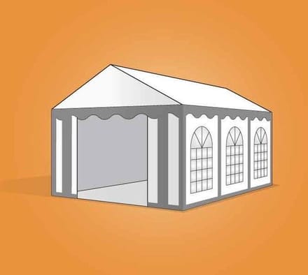 Ambisphere - Feesttent Premium 5x6 Grijs/Wit