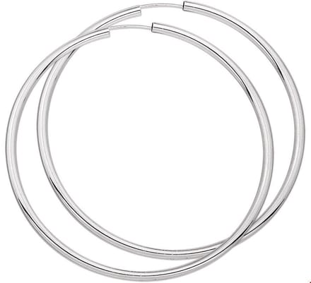 TFT Oorring Ronde Buis Zilver Glanzend 2.5 mm x 60 mm