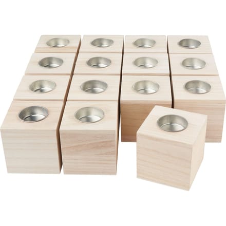VBS Theelichthouder "Kubus", 15 stuks