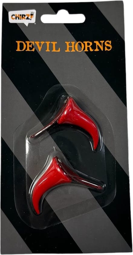Haarclip duivels hoorntjes - Rood - Halloween