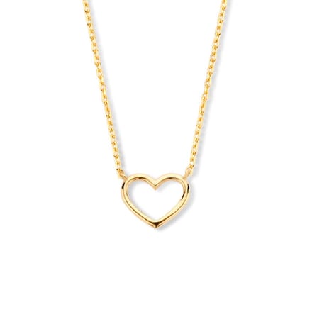 14K geelgoud collier hart 40 - 42 - 44 cm 4020135