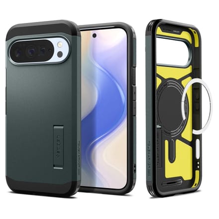 Spigen Tough Armor Backcover geschikt voor MagSafe voor de Google Pixel 10 Pro XL - Abyss Green