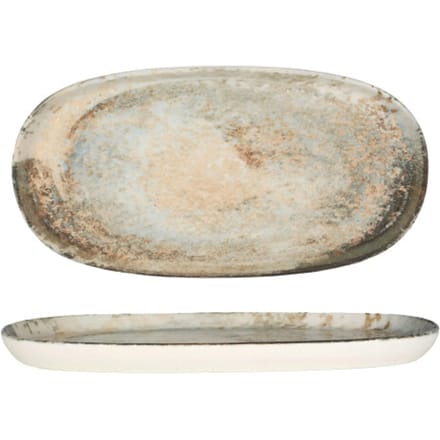 Rinart Serveerschaal - Obvara - Porselein - 25x13 cm - set van 2