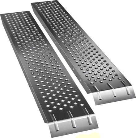 Borg Rijplaat - Oprijplaat - Set van 2 stuks - Antislip Geperforeerd staal - tot 400 kg
