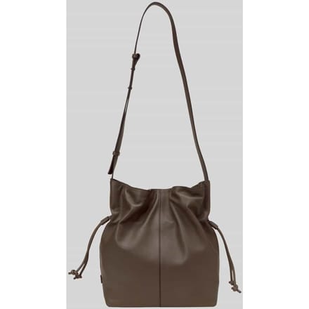 Marc O'Polo Leren schoudertas Sienna Hobo Bag Mossy Earth donkerbruin