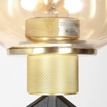 Tafellamp Reflexion 2683ME 23cm hoog van messing en glas met E27 fitting - Steinhauer - Design lamp voor binnengebruik
