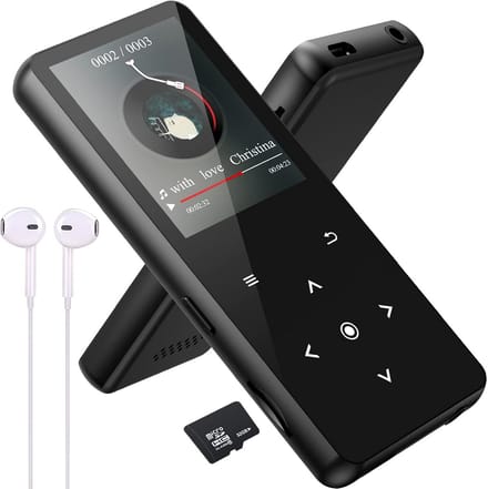 Draagbare MP3 Speler met Bluetooth 5.0, 32GB, HiFi Lossless Muziek en Ingebouwde Speaker