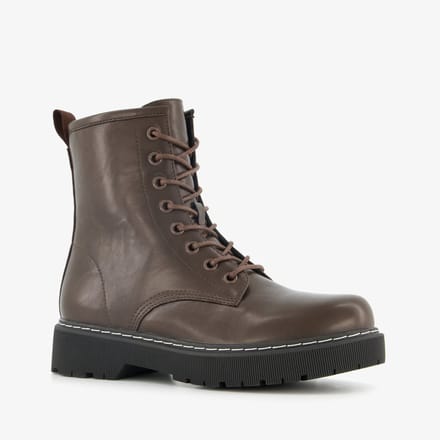 Blue Box dames veterboots bruin - Maat 41 - Uitneembare zool