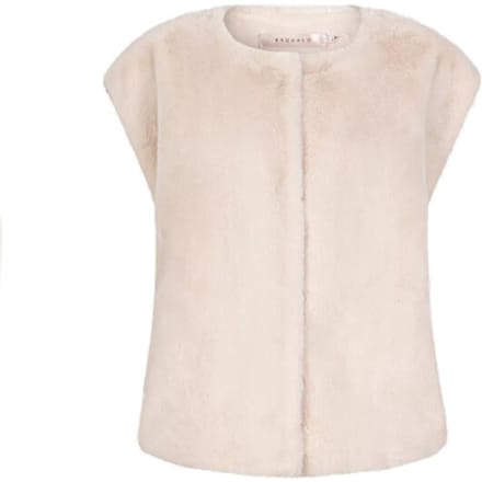 EsQualo Bodywarmer Fake Fur Natural Maat: 44 | Gilets Outlet | Dames | Ecru