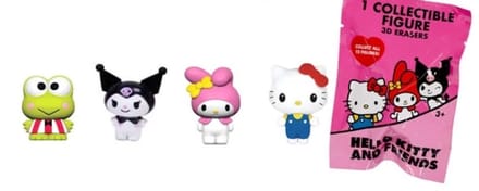 Hello Kitty and Friends 3D gum eraser in blindbag, 1 stuks