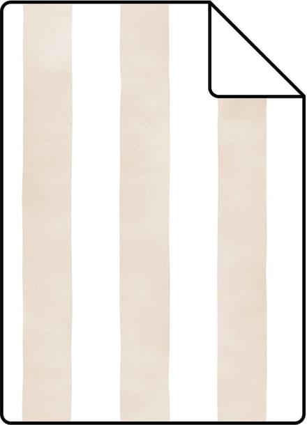 Proefstaal ESTAhome behang strepen beige en wit - 26.5 x 21 cm - 131302-S