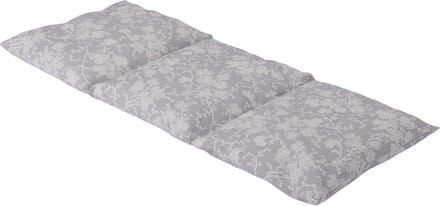 Kersenpitkussen Langwerpig Cervico - 50 x 20cm - Grijs met Witte Bloemen