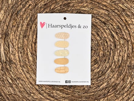Baby haarspeldjes setje 52 - mini - 2cm groot - voor de eerste lokjes haar - beige/khaki