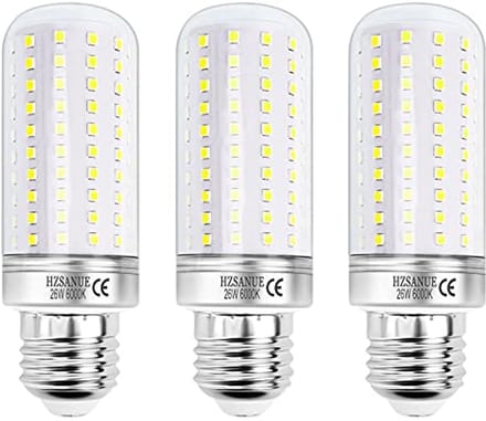 E27 LED Corn Bulbs 26W - Daglicht Wit, 2900 Lumen, Energiezuinig, Niet Dimbaar, Verpakking van 3
