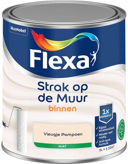 Flexa - Strak Op De Muur Binnen Mat - Vleugje Pompoen - Mengverf - 1 L