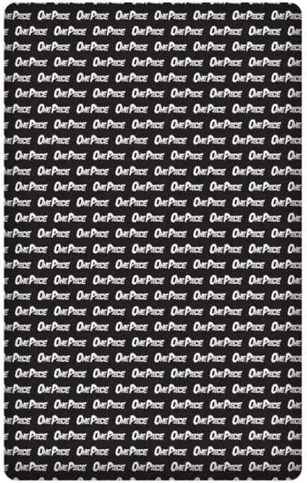 One Piece hoeslaken 90 x 200 cm zwart/wit